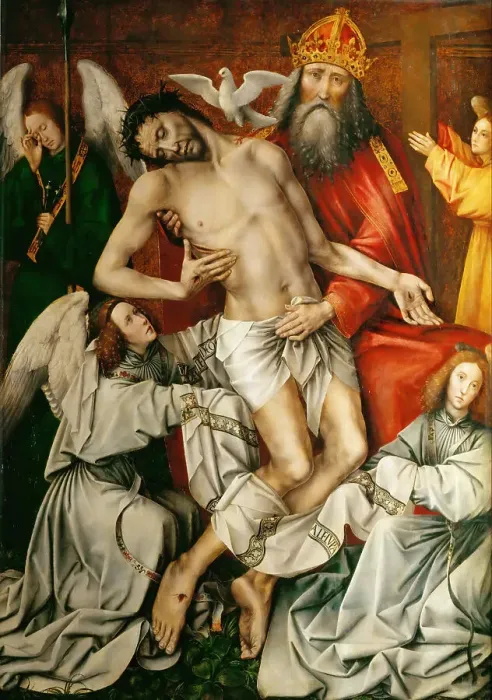 Framed Print : Throne of Mercy, ca 1510-1515. Creator: Coter, Colijn de (ca. 1445-ca. 1540) Framed Print : Throne of Mercy, ca 1510-1515. Creator: Coter, Colijn de (ca. 1445-ca. 1540)