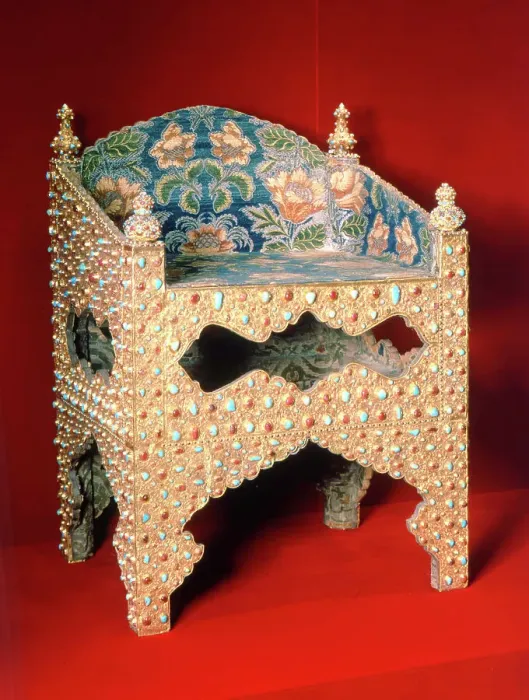 Framed Print : Throne of the Tsar Boris Godunov, early 17th century. Artist: Iranian Master Framed Print : Throne of the Tsar Boris Godunov, early 17th century. Artist: Iranian Master