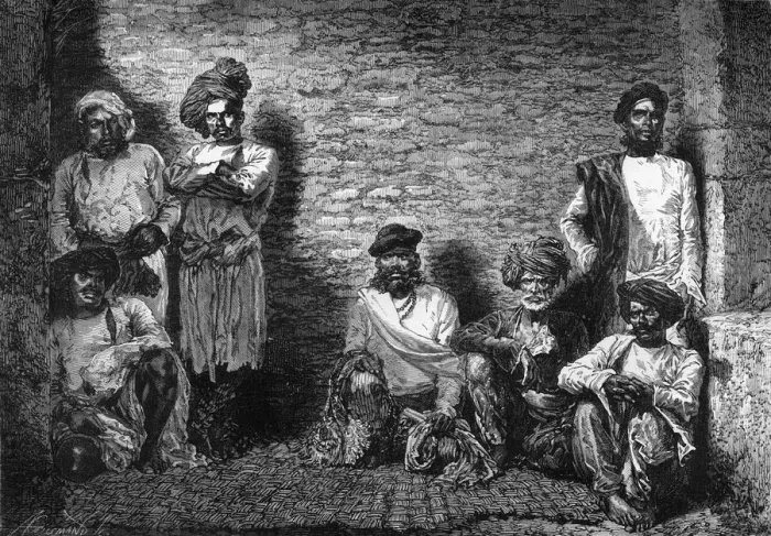 Framed Print : Thugs in the Gaol of Aurungabad, c1891. Creator: James Grant Framed Print : Thugs in the Gaol of Aurungabad, c1891. Creator: James Grant