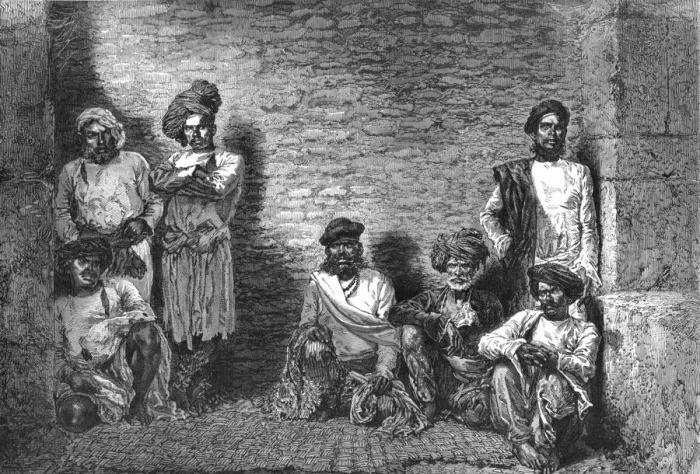 Framed Print : Thugs in the Jail of Aurungabad; Bombay and the Malabar Coast, 1875. Creator: C. B. Low Framed Print : Thugs in the Jail of Aurungabad; Bombay and the Malabar Coast, 1875. Creator: C. B. Low