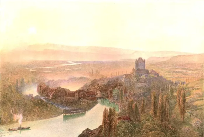 Framed Print : Thun, Evening, c1870, (c1900). Creator: Unknown Framed Print : Thun, Evening, c1870, (c1900). Creator: Unknown