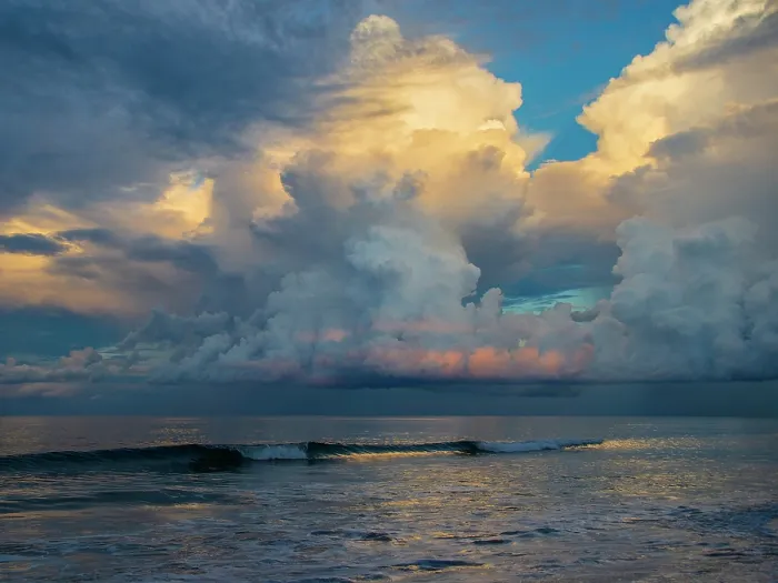 Framed Print : Thunderheads At Dusk. Creator: Eve Turek Framed Print : Thunderheads At Dusk. Creator: Eve Turek