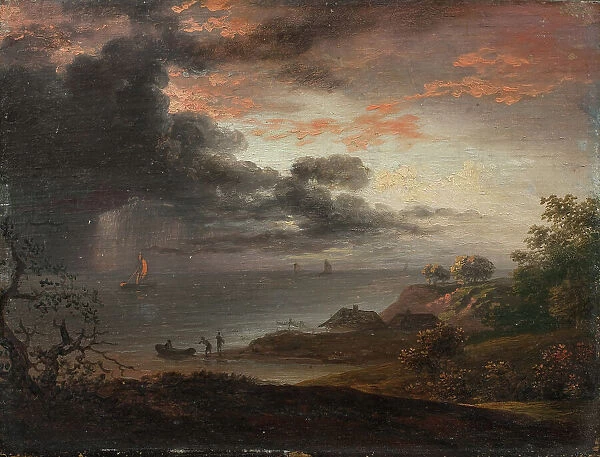Thunderstorm at sea, 1791. Creator: Jens Juel