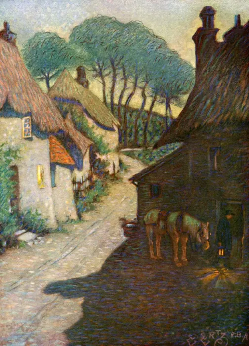 Framed Print : Thurlestone Village, South Devon, 1924-1926. Artist: Edward Frederick Ertz Framed Print : Thurlestone Village, South Devon, 1924-1926. Artist: Edward Frederick Ertz