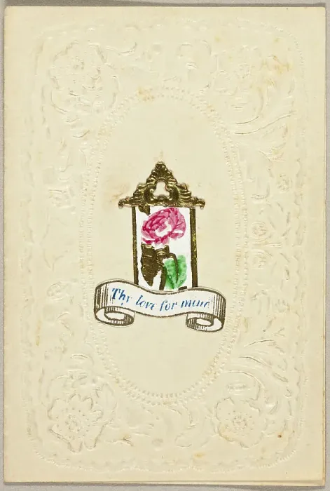 Framed Print : Thy Love for Mine (valentine), c.1830. Creator: Unknown Framed Print : Thy Love for Mine (valentine), c.1830. Creator: Unknown