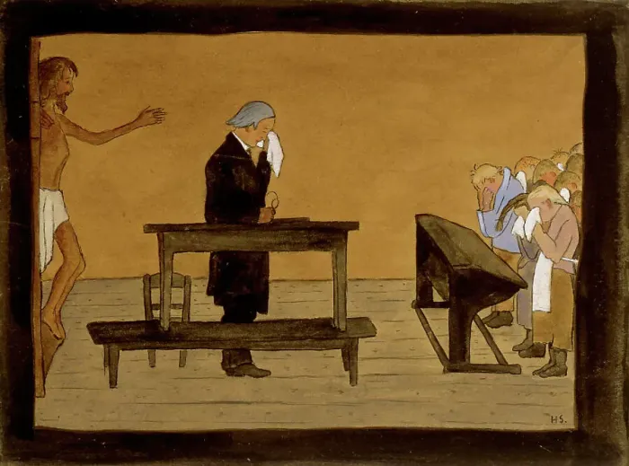 Framed Print : For Thy Sake; For Your Sake, 1895. Creator: Hugo Simberg Framed Print : For Thy Sake; For Your Sake, 1895. Creator: Hugo Simberg