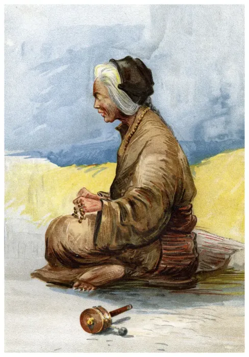 Framed Print : A Tibetan fortune teller, 1898 Framed Print : A Tibetan fortune teller, 1898