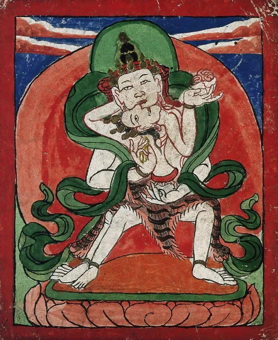 Framed Print : Tibetan fortune telling card. Creator: Unknown Framed Print : Tibetan fortune telling card. Creator: Unknown