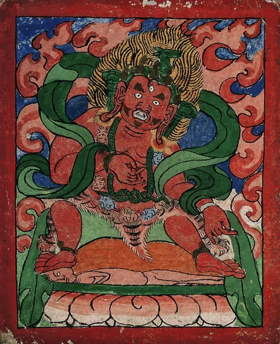 Framed Print : Tibetan fortune telling card. Creator: Unknown Framed Print : Tibetan fortune telling card. Creator: Unknown