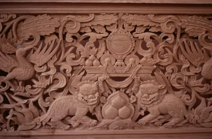 Framed Print : Tibetan refugee wood carving project, Dharamsala, India, 1988. Creator: Amanda Waite Framed Print : Tibetan refugee wood carving project, Dharamsala, India, 1988. Creator: Amanda Waite