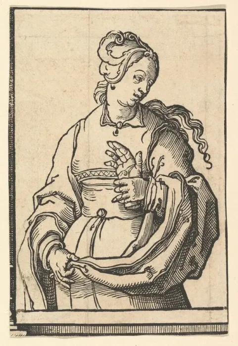 Framed Print : Tiburtine Sibyl, from the series of Sibyls, ca. 1530. Creator: Lucas van Leyden Framed Print : Tiburtine Sibyl, from the series of Sibyls, ca. 1530. Creator: Lucas van Leyden