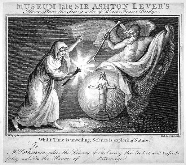 Ticket for the Leverian Museum, Albion Place, Southwark, London, c1805