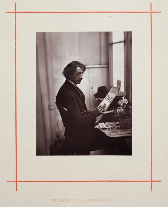 Framed Print : Tickets the Card-Dealer, 1877. Creator: John Thomson Framed Print : Tickets the Card-Dealer, 1877. Creator: John Thomson