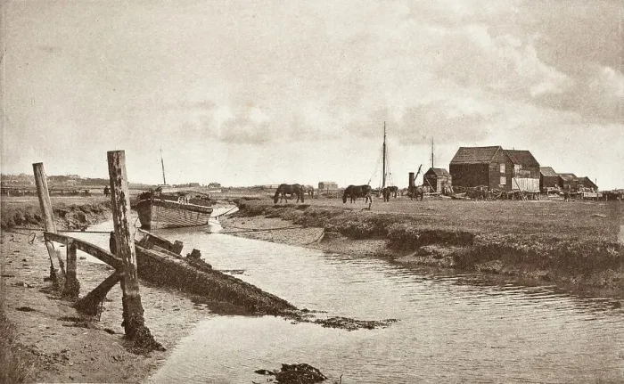 Framed Print : A Tidal River, Printed 1889-1891. Creator: J. B. B. Wellington Framed Print : A Tidal River, Printed 1889-1891. Creator: J. B. B. Wellington