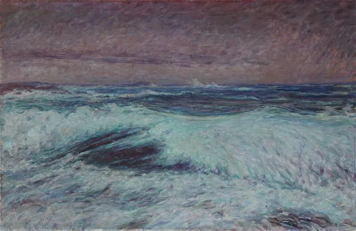 Framed Print : The tidal wave, 1903. Creator: Karl Nordström Framed Print : The tidal wave, 1903. Creator: Karl Nordström