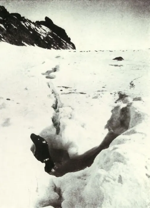 Framed Print : The Tide-Crack at Razorback Island, 1911, (1913). Artist: Herbert Ponting Framed Print : The Tide-Crack at Razorback Island, 1911, (1913). Artist: Herbert Ponting
