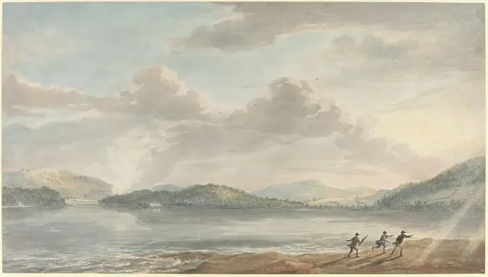 Framed Print : The Tide Rising at Briton Ferry, 1773. Creator: Paul Sandby Framed Print : The Tide Rising at Briton Ferry, 1773. Creator: Paul Sandby