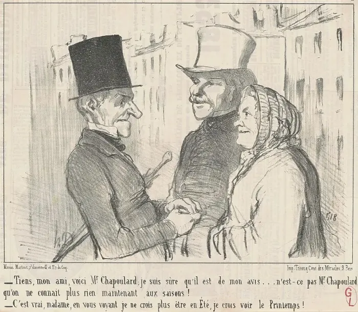 Framed Print : Tiens, mon ami, voici M. Chapoulard... 19th century. Creator: Honore Daumier