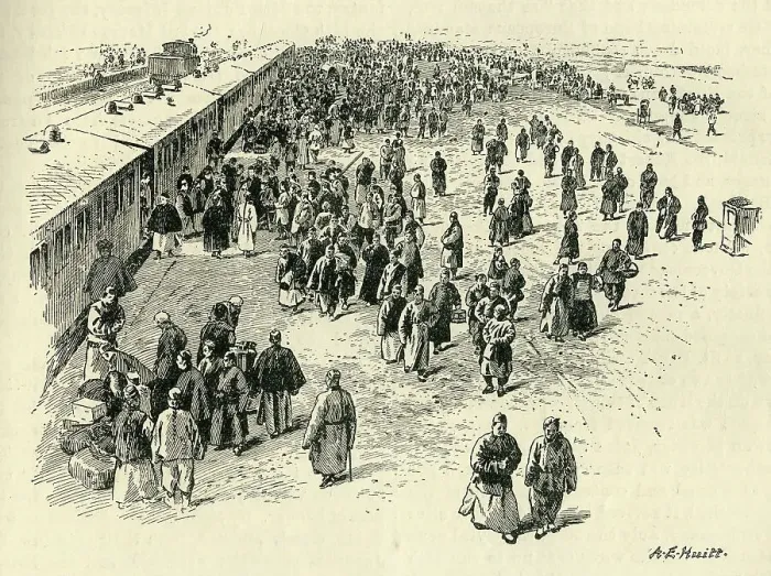 Framed Print : Tientsin Railway Station, c1900. Creator: A.E. Huitt Framed Print : Tientsin Railway Station, c1900. Creator: A.E. Huitt