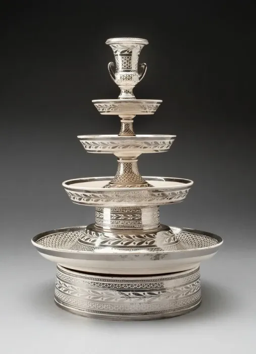 Framed Print : Tiered Centerpiece, Italy, 19th century. Creator: Unknown Framed Print : Tiered Centerpiece, Italy, 19th century. Creator: Unknown