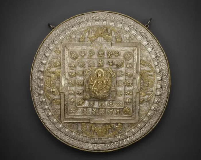 Framed Print : Tiered Offering Mandala of the Goddess of Wealth (Vasudhara), 19th century Framed Print : Tiered Offering Mandala of the Goddess of Wealth (Vasudhara), 19th century