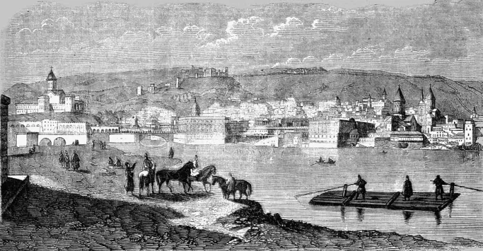 Framed Print : Tiflis; Head Quarters of Prince Woronzoff, General-in-Chief of the Russian Forces in Asia, 1854. Creator: Unknown Framed Print : Tiflis; Head Quarters of Prince Woronzoff, General-in-Chief of the Russian Forces in Asia, 1854. Creator: Unknown