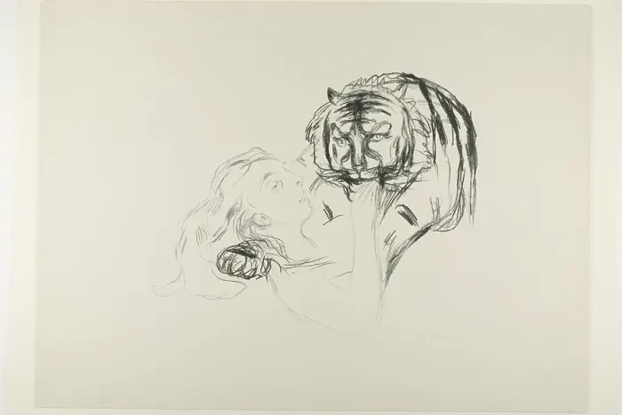 Framed Print : The Tiger, 1908 / 09. Creator: Edvard Munch Framed Print : The Tiger, 1908 / 09. Creator: Edvard Munch