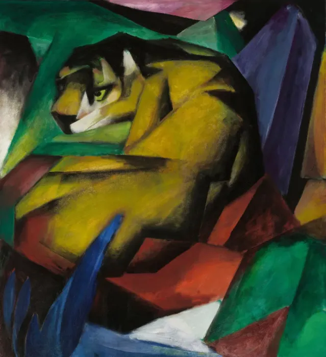 Framed Print : The tiger. Artist: Marc, Franz (1880-1916) Framed Print : The tiger. Artist: Marc, Franz (1880-1916)