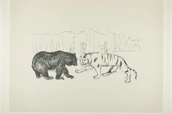 The Tiger and the Bear, 1908 / 09. Creator: Edvard Munch