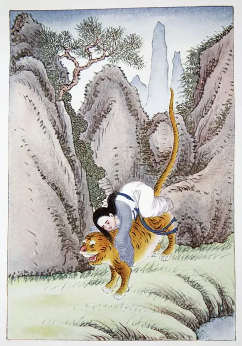 Framed Print : The Tiger Carries off Miao Shan, 1922 Framed Print : The Tiger Carries off Miao Shan, 1922