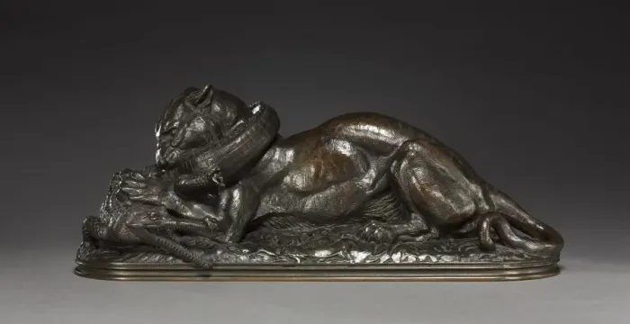 Framed Print : Tiger Devouring a Gavial, 1831. Creator: Antoine-Louis Barye (French, 1796-1875) Framed Print : Tiger Devouring a Gavial, 1831. Creator: Antoine-Louis Barye (French, 1796-1875)