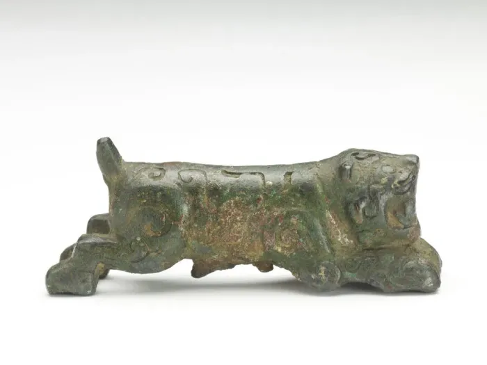 Framed Print : Tiger-shaped ornament, Possibly Han dynasty, 206 BCE-220 CE. Creator: Unknown Framed Print : Tiger-shaped ornament, Possibly Han dynasty, 206 BCE-220 CE. Creator: Unknown
