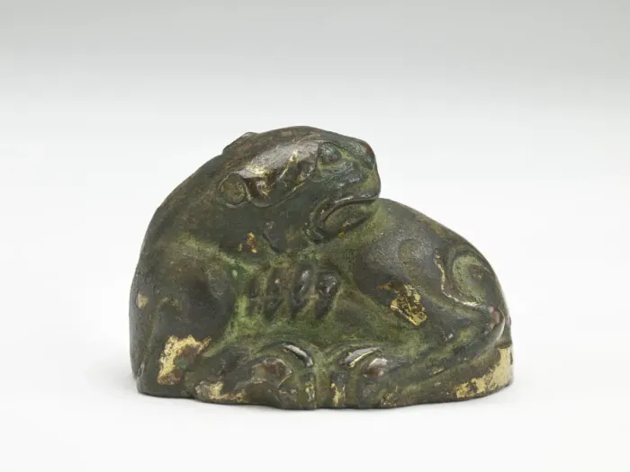 Framed Print : Tiger-shaped ornament or weight, Period of Division, 220-589. Creator: Unknown Framed Print : Tiger-shaped ornament or weight, Period of Division, 220-589. Creator: Unknown