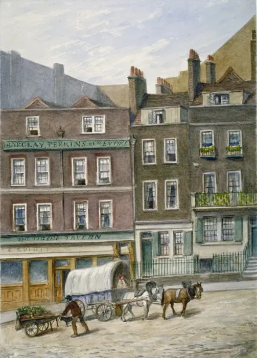 Framed Print : The Tiger Tavern, Tower Dock, London, 1868 Framed Print : The Tiger Tavern, Tower Dock, London, 1868