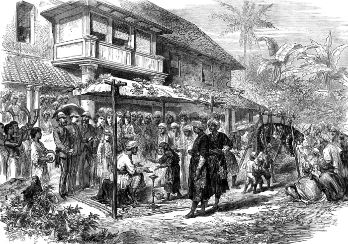 Framed Print : A tiger wedding in Coorg, India, 1873. Creator: Unknown Framed Print : A tiger wedding in Coorg, India, 1873. Creator: Unknown