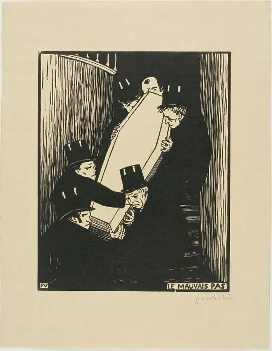 Framed Print : A Tight Corner, 1893. Creator: Félix Vallotton Framed Print : A Tight Corner, 1893. Creator: Félix Vallotton