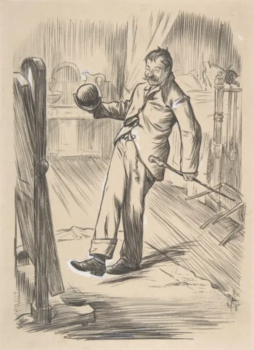 Framed Print : A Tight Fit, 1872. Creator: Charles Samuel Keene Framed Print : A Tight Fit, 1872. Creator: Charles Samuel Keene