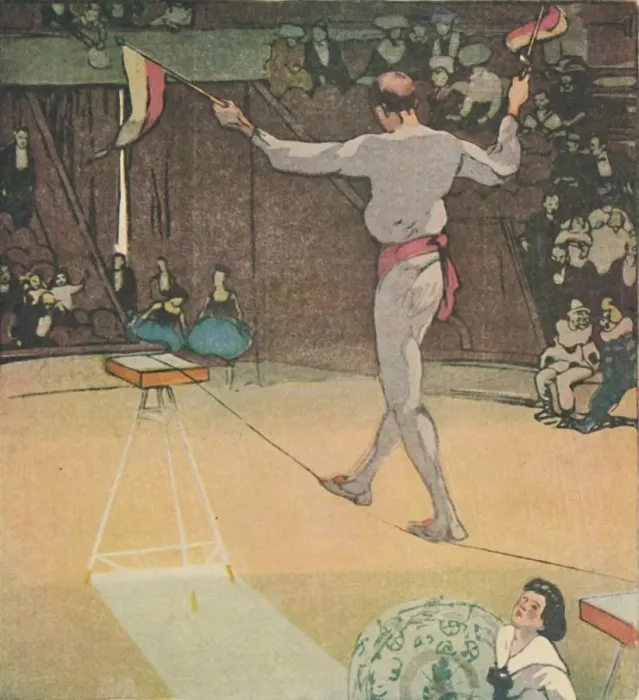 Framed Print : The Tight-Rope Dancer, 1919. Artist: Mabel Alington Royds Framed Print : The Tight-Rope Dancer, 1919. Artist: Mabel Alington Royds