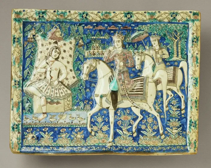 Framed Print : Tile, 19th century. Creator: Unknown Framed Print : Tile, 19th century. Creator: Unknown
