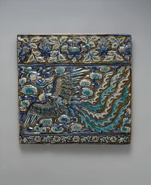 Tile with Image of Phoenix, Iran, late 13th century. Creator: Unknown