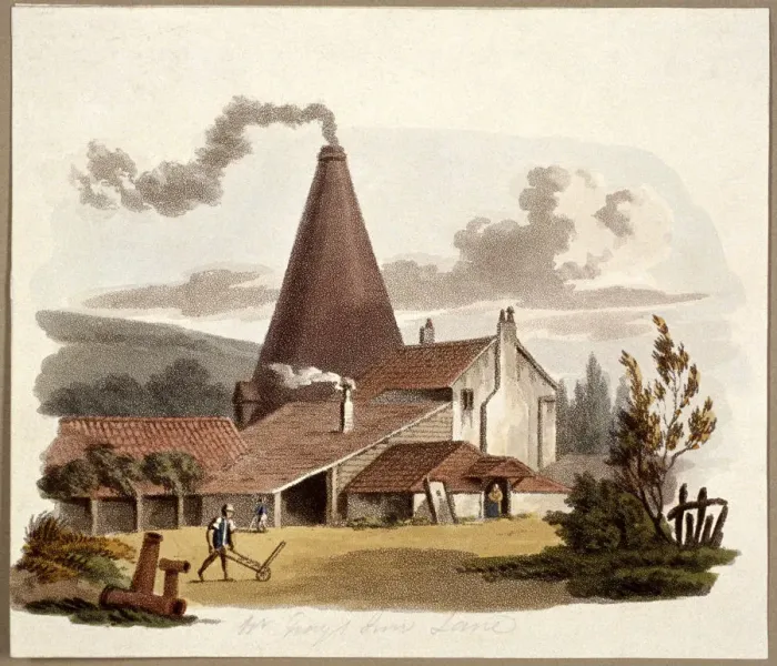 Framed Print : Tile Kiln, Grays Inn Road, Holborn, London, 1812. Artist: William Pickett Framed Print : Tile Kiln, Grays Inn Road, Holborn, London, 1812. Artist: William Pickett