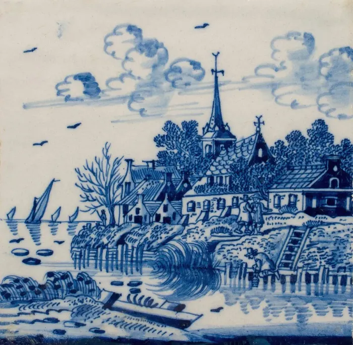 Framed Print : Tile, Netherlands, 17th / 18th century. Creator: Unknown Framed Print : Tile, Netherlands, 17th / 18th century. Creator: Unknown