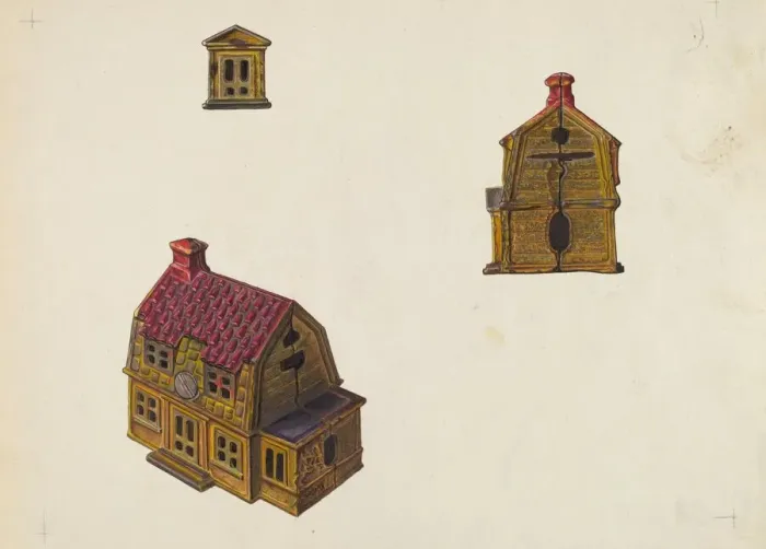 Framed Print : Tiled Roof House Bank, c. 1939. Creator: William O. Fletcher Framed Print : Tiled Roof House Bank, c. 1939. Creator: William O. Fletcher