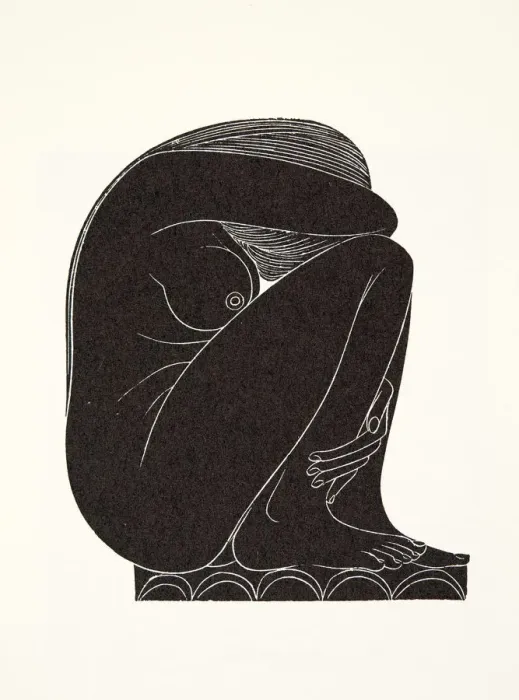 Framed Print : On the Tiles, 1921, (wood engraving) Framed Print : On the Tiles, 1921, (wood engraving)
