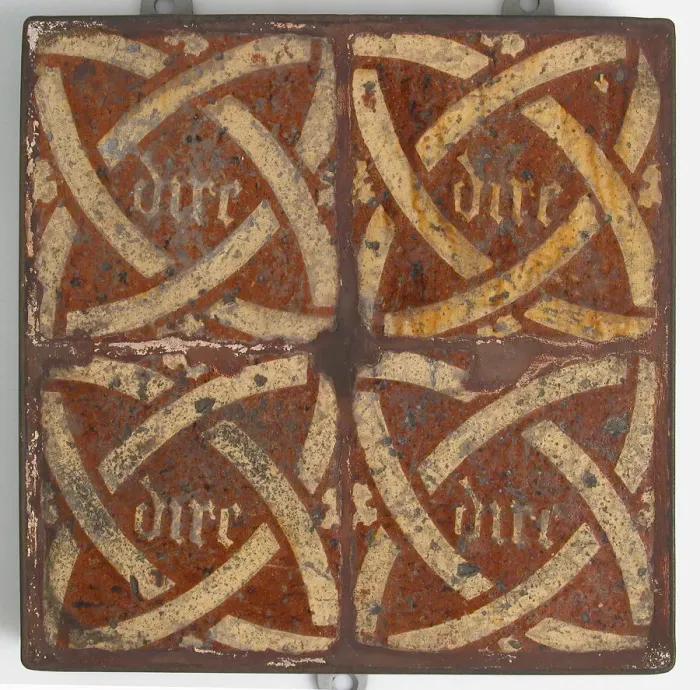 Framed Print : Tiles, Dutch, 14th-15th century. Creator: Unknown Framed Print : Tiles, Dutch, 14th-15th century. Creator: Unknown