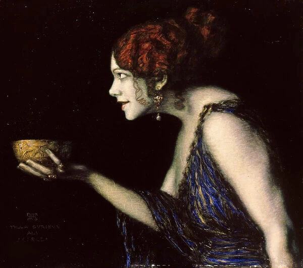 Tilla Durieux (1880-1971) as Circe, c. 1913. Creator: Stuck, Franz, Ritter von (1863-1928)