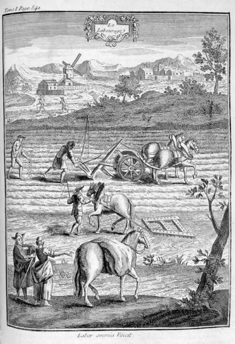 Framed Print : Tilling the land, 1775 Framed Print : Tilling the land, 1775