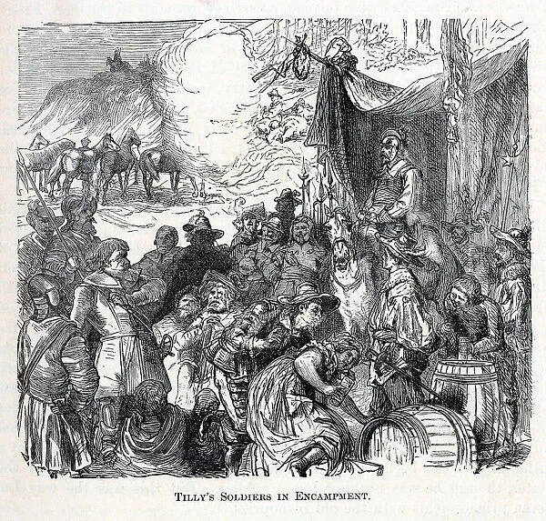 Tillys Soldiers in Encampment, 1882. Artist: Anonymous