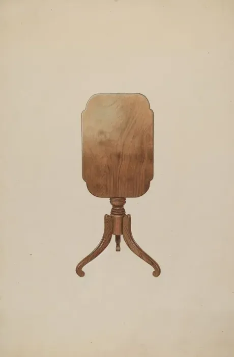 Framed Print : Tilt Top Table, 1937. Creator: Henry Murphy Framed Print : Tilt Top Table, 1937. Creator: Henry Murphy