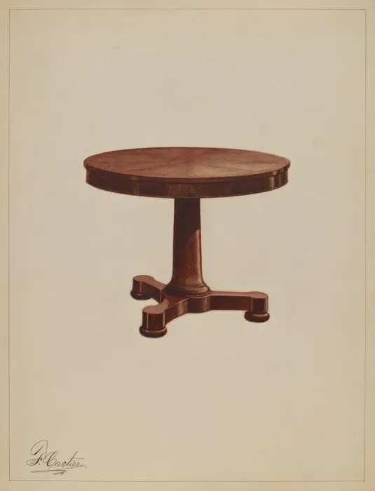 Framed Print : Tilt Table, c. 1937. Creator: Ferdinand Cartier Framed Print : Tilt Table, c. 1937. Creator: Ferdinand Cartier